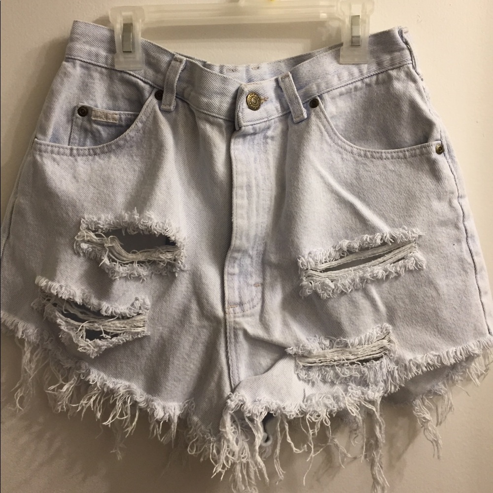 Vintage High-Waisted Distressed Lee Shorts